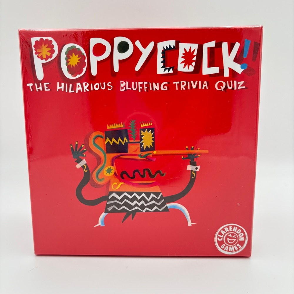 POPPYCOCK The Hilarious Bluffing Trivia Quiz Game Clarendon Games Factory Sealed